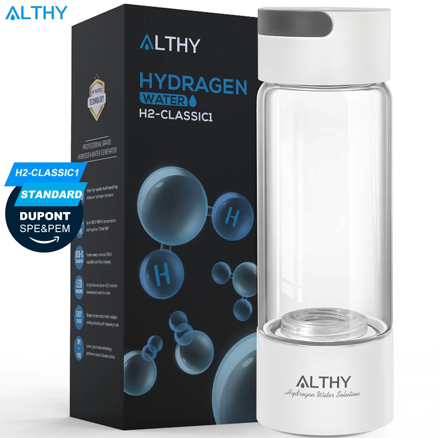 ALTHY Hydrogen Water Generator Bottle